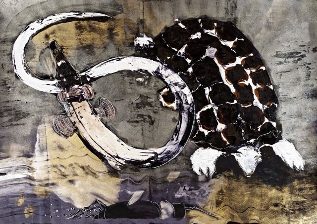 Snake and Turtle, after Japanese Art